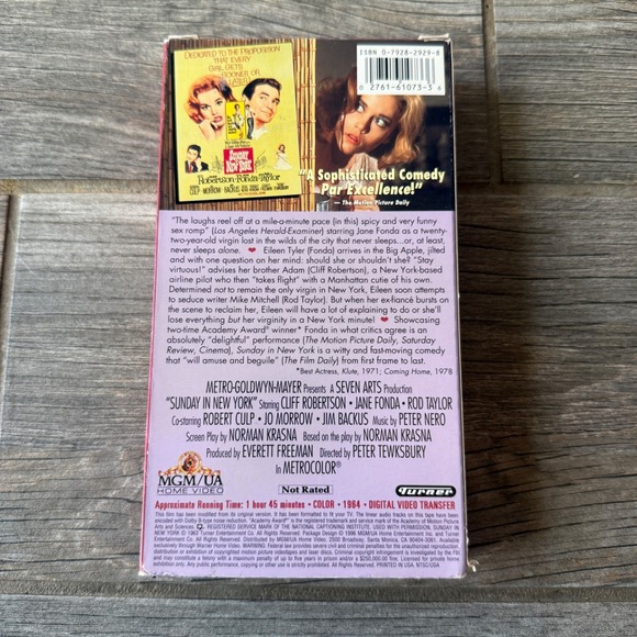 Sunday In New York VHS Movie 1983 Jane Fonda Cliff Robertson Comedy Romance - Picture 2 of 2
